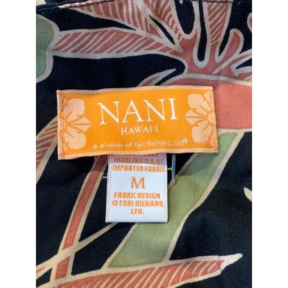 Nani Hawaii Womens Tank Blouse Floral Tropical Hawaiian Medium Aloha Babydoll - Picture 7 of 7